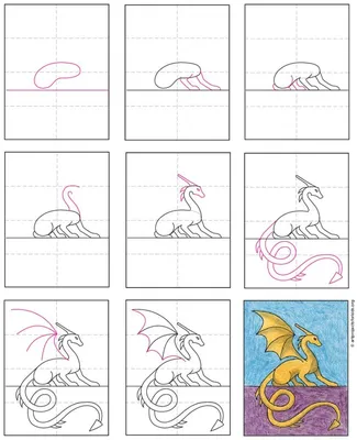 Раскраска Милый дракон для малышей распечатать или скачать
