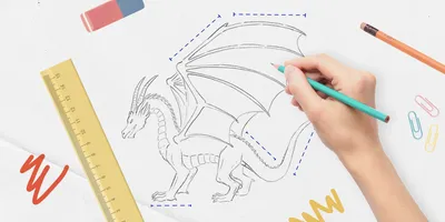 Картинки драконов для срисовки 7 лет (29 шт)