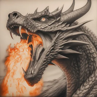 Рисунок карандашом европейский дракон …» — создано в Шедевруме