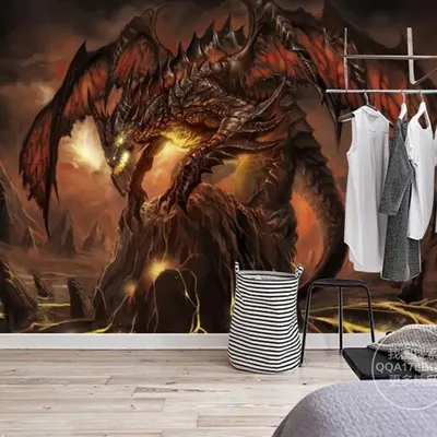 Обои beibehang 3D с изображением дракона, обои для фотосъемки, большая  настенная бумага, уникальное художественное украшение для интерьера,  спальни, прихожей, детей | AliExpress