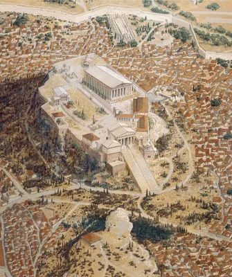 Древние Афины, пейзаж города в …» — создано в Шедевруме