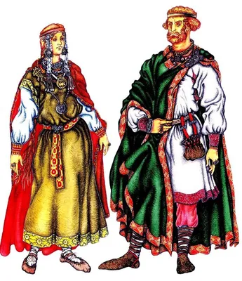 Оригинал схемы вышивки «Древние славяне. Пара.» (№1931786) - Вышивка крестом