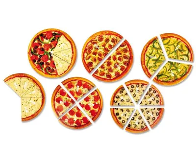 Набор «Части целого на круге. Простые дроби» в виде пиццы купить – цена от  ElizLabs