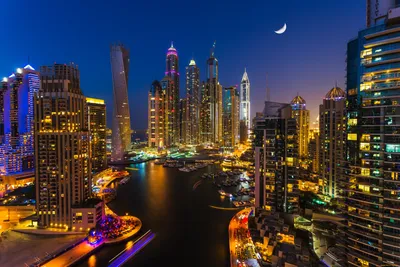 Обои Dubai, UAE Города Дубай (ОАЭ), обои для рабочего стола, фотографии  dubai, uae, города, дубаи , оаэ, uae, панорама, гавань, небоскрёбы, дубай,  ночной, город, здания Обои для рабочего стола, скачать обои картинки