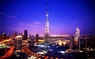 Скачать обои ночь, город, огни, вечер, Дубай, ОАЭ, Dubai Marina, раздел  город в разрешении 2048x1381