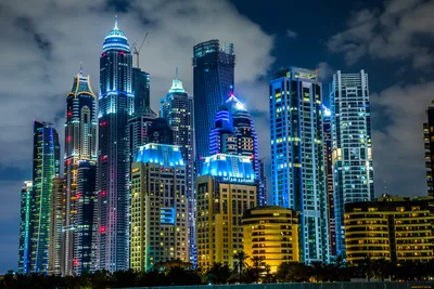 Обои Dubai, UAE Города Дубай (ОАЭ), обои для рабочего стола, фотографии  dubai, uae, города, дубаи , оаэ, небоскрёбы, здания, ночной, город, uae, дубай  Обои для рабочего стола, скачать обои картинки заставки на