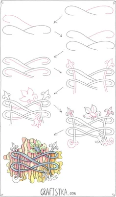 Дудлинг узор по шагам для начинающих - рисование с нуля 02 | Медитативный  узор, Узоры для плетения, Узоры в технике «грифонаж»