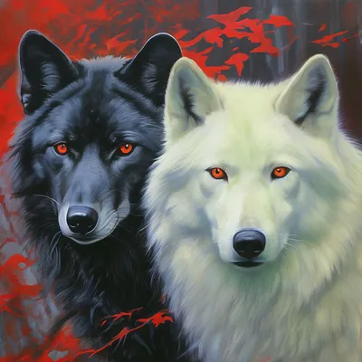 Два волка, FS067 - купить Рисование камнями, алмазная техника | CultMall
