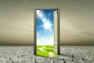Дверь в будущее в концепции возможностей Иллюстрация штока - иллюстрации  насчитывающей устремленности, выход: 104905071