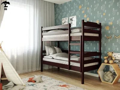 Двуспальная двухэтажная кровать из дерева Вояж-4 | МебельВэйс