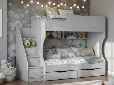 Купить Кровать двухъярусная Каприз-22 в Ростове-на-Дону, отличные цены на двухъярусные  кровати | Интернет-магазин мебели Mebelinet