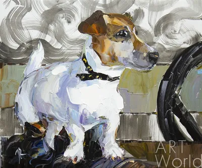 Портрет собаки акварелью \"Джек Рассел Терьер\" (на заказ, по фото, любая  порода) в магазине «TMETA» на Ламбада-маркете
