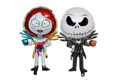 Купить 2-сторонний фольгированный шар в виде скелета Джека на Хэллоуин в  интернет магазине ШарЛайф