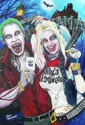 The Joker and Harley Quinn Painting by Michael Vanderhoof - Fine Art America