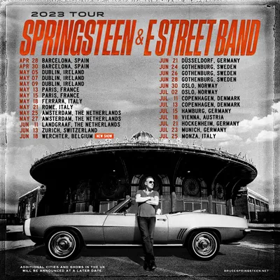 Bruce Springsteen and The E Street Band Announce 2023 International Tour |  Bruce Springsteen