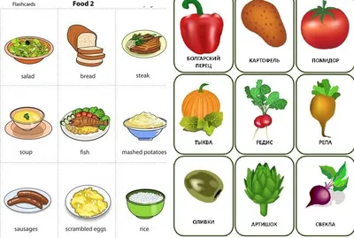 Тема «Еда, овощи, фрукты» на английском языке для детей: необходимые слова,  упражнения, диалог, фразы, песенки, карточки, игры, задания… | Идеи для  блюд, Еда, Овощи
