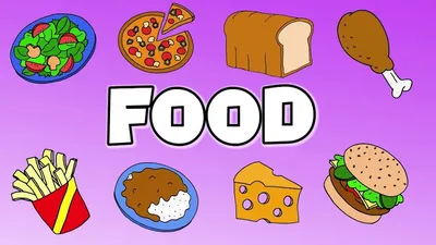 Food in English. Еда на английском детям.Слова и выражения по теме \"Еда\"  #food - YouTube