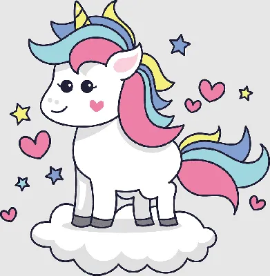 Cute Unicorn Vector, Cute, Unicorns, Cartoon Unicorn PNG and Vector with  Transparent Background for Free Download