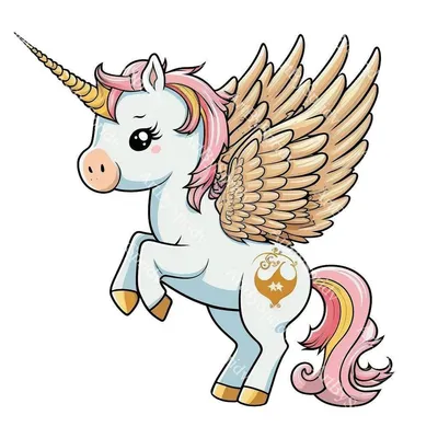 Cartoon of a magical unicorn on Craiyon
