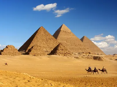 Обои на рабочий стол Пирамиды в Египте / Egypt, обои для рабочего стола,  скачать обои, обои бесплатно