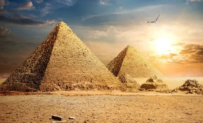 Обои египет, пирамида, луч на рабочий стол
