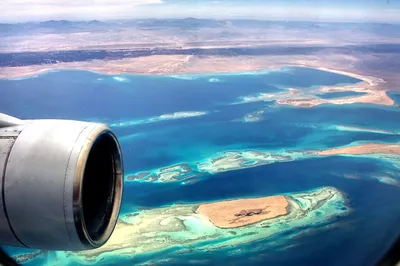 Египет, Хургада, фото с самолета.