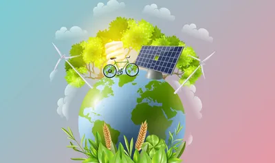 Экология земли до и после чистках и экологически чистой энергии загрязнения  Иллюстрация вектора - иллюстрации насчитывающей будущее, энергия: 197111418