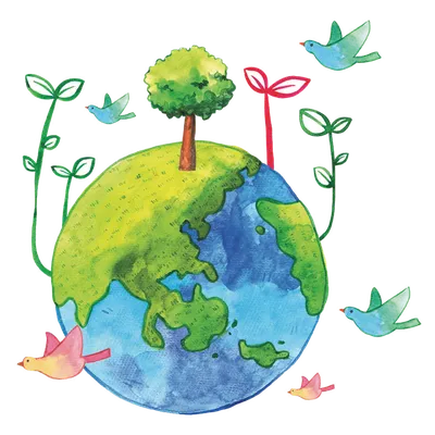 С днем Земли природный уход экология плоский вектор Иллюстрация вектора -  иллюстрации насчитывающей цвет, цветасто: 156463328