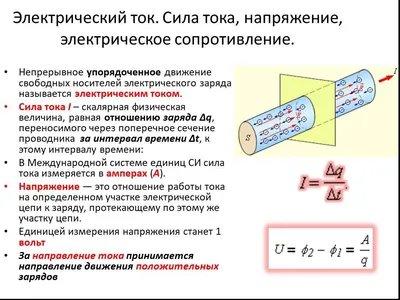 Направление электрического тока ⋆ diodov.net