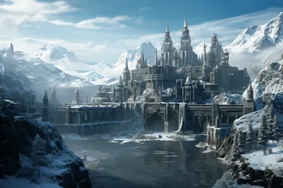 Город эльфов в стиле Толкина в различных условиях | Пикабу