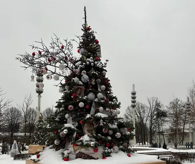 Купить искусственную елку в Украине - Елка на пне литая Заснеженная Diamand  200 см | Литая заснеженная елка на пеньке с калиной