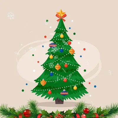 Новогодняя елка рисунок - 53 фото