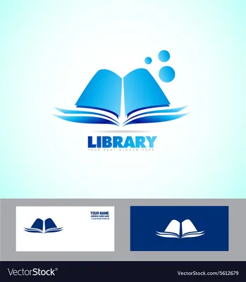 Library book logo icon Royalty Free Vector Image