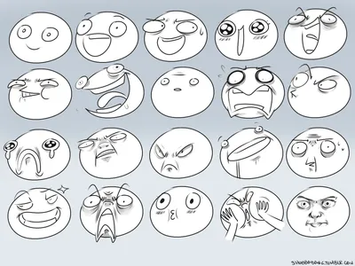 Иллюстрация Эмоции скетч в стиле 2d | Illustrators.ru