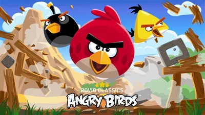 Виниловая наклейка \"Жёлтая птица Angry Birds\"