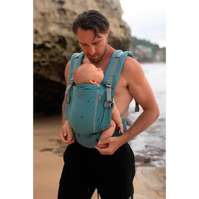 Эрго-рюкзак Ergo Baby Carrier Адапт голубой с полоской для новорожденных
