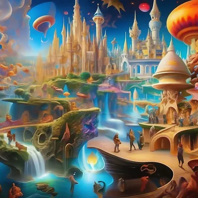 Фантастические миры со всякими …» — создано в Шедевруме