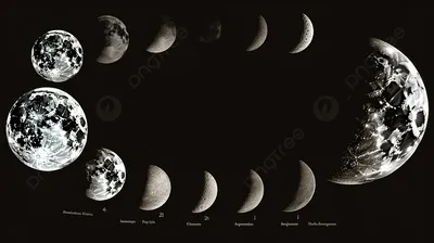 Фазы Луны — стоковая векторная графика и другие изображения на тему Луна -  Луна, Поверхность луны, Спутник планеты - iStock
