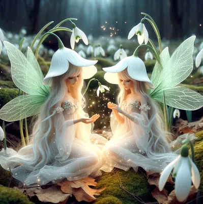Эльфы и фея малышка изобразить в …» — создано в Шедевруме