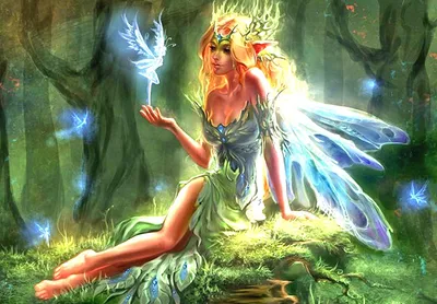 Дивный сказочный лес феи эльфы и …» — создано в Шедевруме