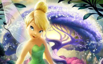 Обои на рабочий стол Фея Tinker Bell / Динь-Динь из мультфильма Peter Pan.  Питер Пэн и Fairy / Феи, обои для рабочего стола, скачать обои, обои  бесплатно