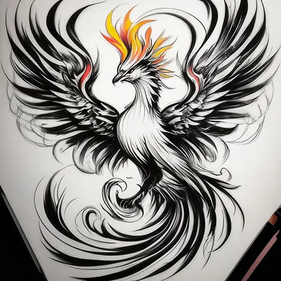 Эскизы татуировки феникс. Рисунки тату | Татуировки с изображением феникса,  Эскиз, Тату