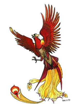 Жар птица Феникс иллюстрация ар …» — создано в Шедевруме