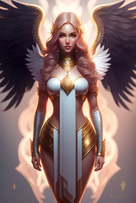 Fantasy Illustration Of A Beautiful Female Angel With Wings And Firework  Stock Photo, Picture and Royalty Free Image. Image 203605829.
