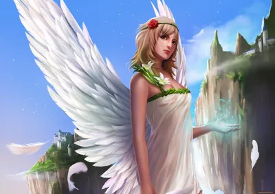 Fantasy Angel Warrior HD Wallpaper by ZHONGLU ZHAO