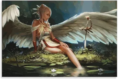 Девушка ангел арт - 52 фото