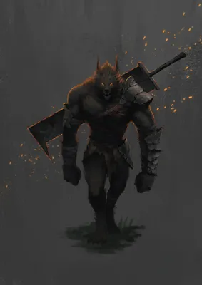 Fantasy Style Characters Werewolf Full Strength Stock Illustration  2334633989 | Shutterstock