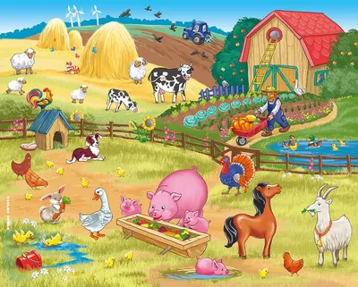 Сборник обучающих видео и песенка про ферму для детей! Видео для детей от 0  до 7! - YouTube