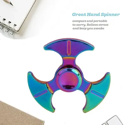 New Rainbow Metal Hand Fidget Spinner Stainless Steel Toys Bearing 3-5 Min  High Speed Stress Relief for Adult Kid Autism XXY5 - AliExpress