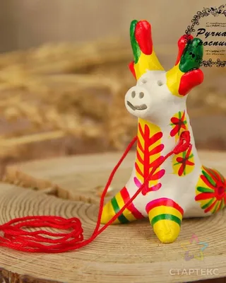 Филимоновская игрушка колокольчик «Собачка» разноцветный - СМЛ0002818876 -  оптом купить в Москве по недорогой цене в интернет-магазине Стартекс